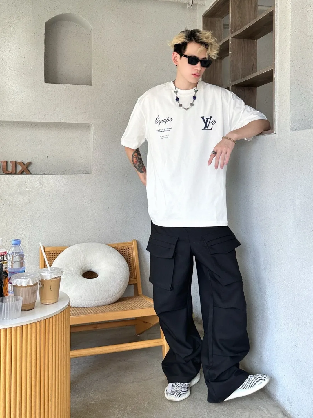 Louis Vuitton/Louis Vuitton Fei Dong’s first show limited printed short-sleeves